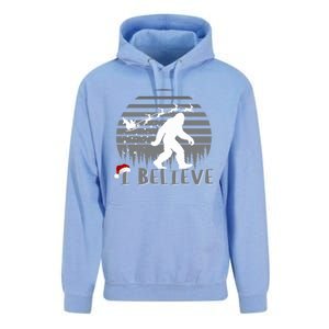 Xmas Bigfoot Christmas I Believes Sasquatch Funny Christmas Great Gift Unisex Surf Hoodie