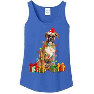 Xmas Boxer Dog Christmas Lights Puppy Lover Great Gift Ladies Essential Tank