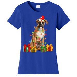 Xmas Boxer Dog Christmas Lights Puppy Lover Great Gift Women's T-Shirt