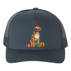 Xmas Boxer Dog Christmas Lights Puppy Lover Great Gift Yupoong Adult 5-Panel Trucker Hat