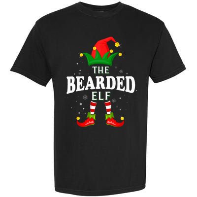 Xmas Bearded Elf Family Matching Christmas Pajama Garment-Dyed Heavyweight T-Shirt