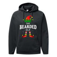 Xmas Bearded Elf Family Matching Christmas Pajama Performance Fleece Hoodie