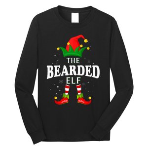 Xmas Bearded Elf Family Matching Christmas Pajama Long Sleeve Shirt