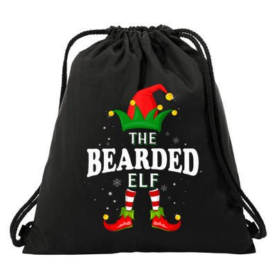 Xmas Bearded Elf Family Matching Christmas Pajama Drawstring Bag