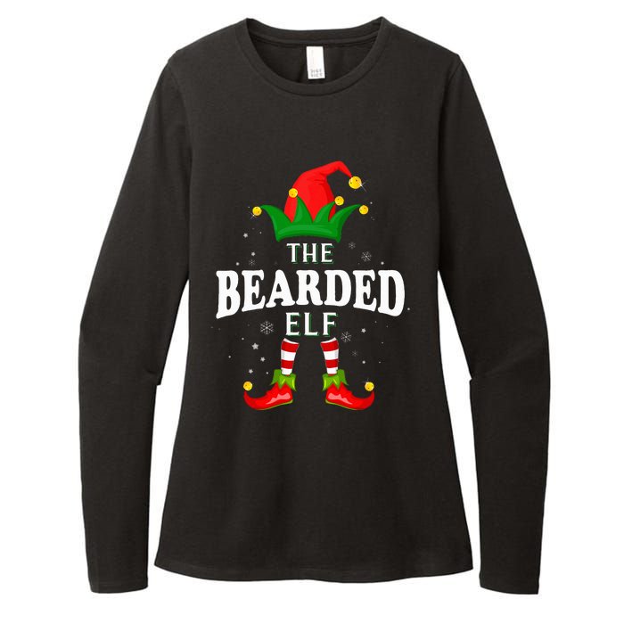 Xmas Bearded Elf Family Matching Christmas Pajama Womens CVC Long Sleeve Shirt