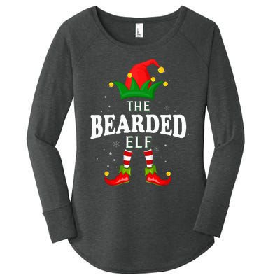 Xmas Bearded Elf Family Matching Christmas Pajama Women's Perfect Tri Tunic Long Sleeve Shirt