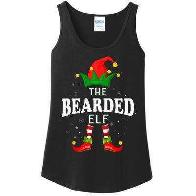 Xmas Bearded Elf Family Matching Christmas Pajama Ladies Essential Tank