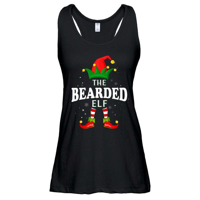 Xmas Bearded Elf Family Matching Christmas Pajama Ladies Essential Flowy Tank