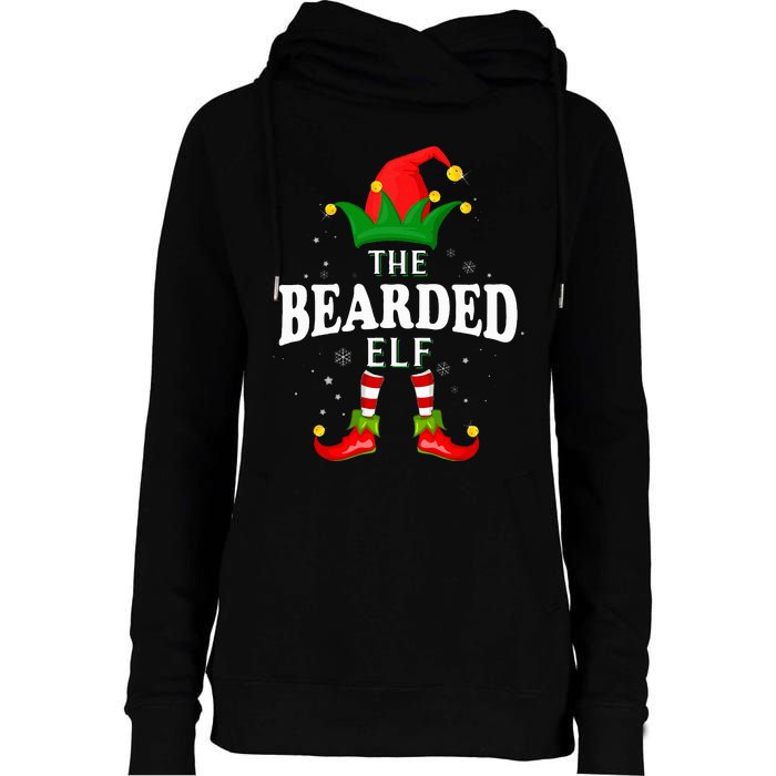 Xmas Bearded Elf Family Matching Christmas Pajama Womens Funnel Neck Pullover Hood