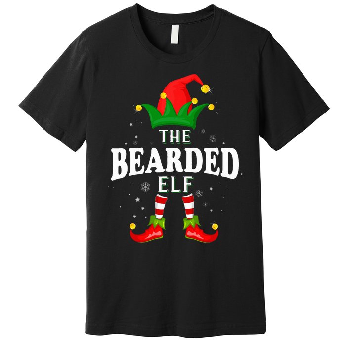 Xmas Bearded Elf Family Matching Christmas Pajama Premium T-Shirt