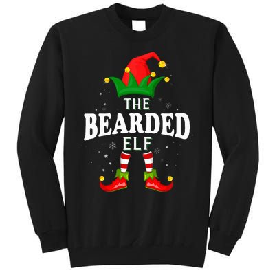 Xmas Bearded Elf Family Matching Christmas Pajama Tall Sweatshirt