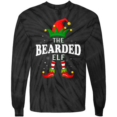 Xmas Bearded Elf Family Matching Christmas Pajama Tie-Dye Long Sleeve Shirt