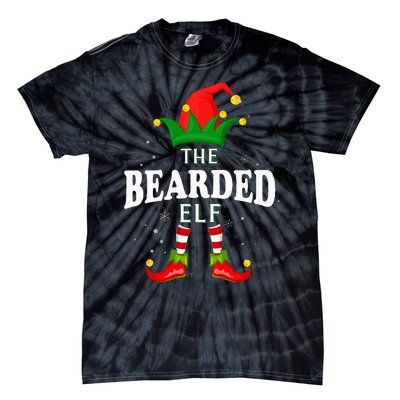 Xmas Bearded Elf Family Matching Christmas Pajama Tie-Dye T-Shirt