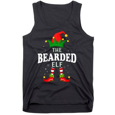 Xmas Bearded Elf Family Matching Christmas Pajama Tank Top