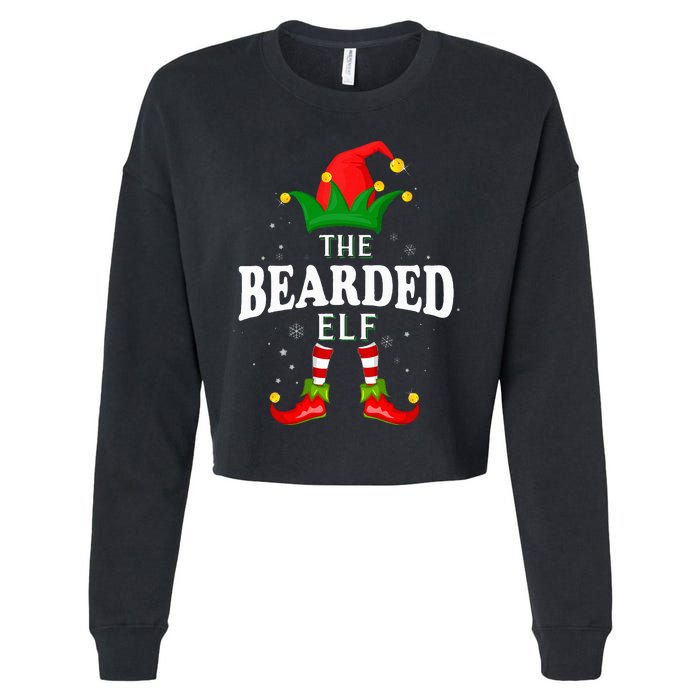 Xmas Bearded Elf Family Matching Christmas Pajama Cropped Pullover Crew