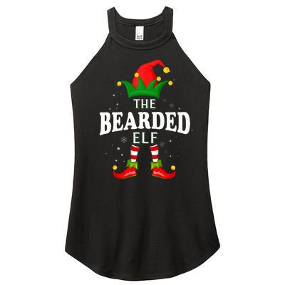 Xmas Bearded Elf Family Matching Christmas Pajama Women's Perfect Tri Rocker Tank