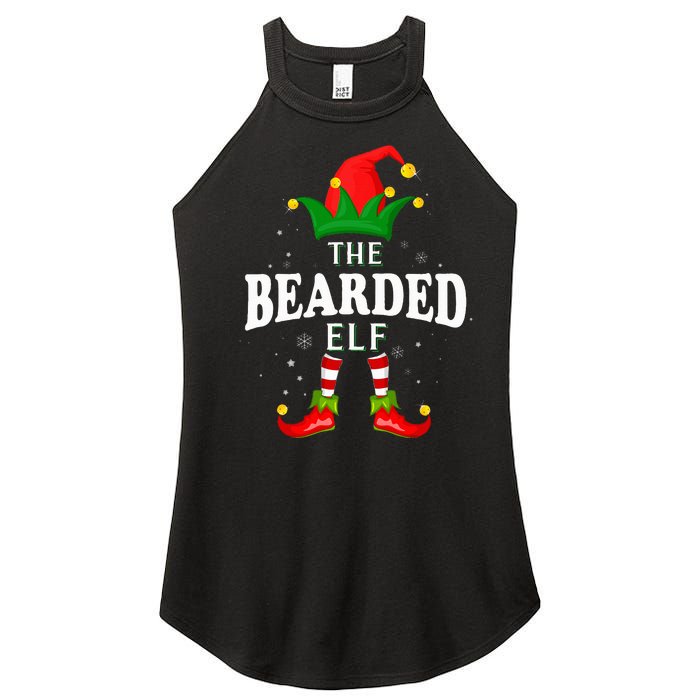 Xmas Bearded Elf Family Matching Christmas Pajama Women's Perfect Tri Rocker Tank