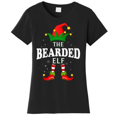 Xmas Bearded Elf Family Matching Christmas Pajama Women's T-Shirt