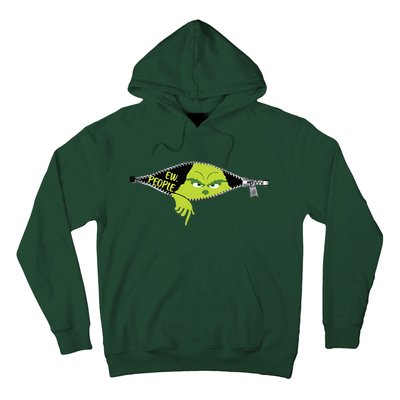 Xmas Big Face Green Color Saying Ew People Christmas  Hoodie