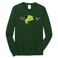 Xmas Big Face Green Color Saying Ew People Christmas  Long Sleeve Shirt