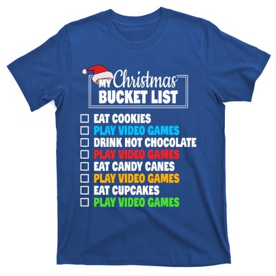 Xmas Bucket List Cool Gamer Video Games Christmas Gift T-Shirt