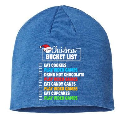 Xmas Bucket List Cool Gamer Video Games Christmas Gift Sustainable Beanie