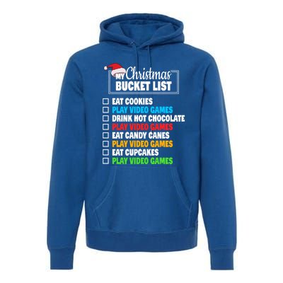 Xmas Bucket List Cool Gamer Video Games Christmas Gift Premium Hoodie