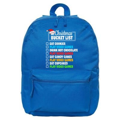 Xmas Bucket List Cool Gamer Video Games Christmas Gift 16 in Basic Backpack