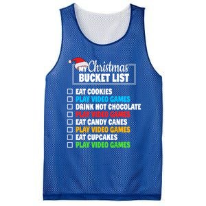 Xmas Bucket List Cool Gamer Video Games Christmas Gift Mesh Reversible Basketball Jersey Tank