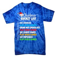 Xmas Bucket List Cool Gamer Video Games Christmas Gift Tie-Dye T-Shirt