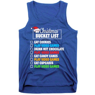 Xmas Bucket List Cool Gamer Video Games Christmas Gift Tank Top