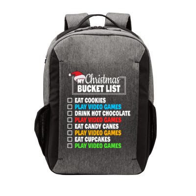 Xmas Bucket List Cool Gamer Video Games Christmas Gift Vector Backpack