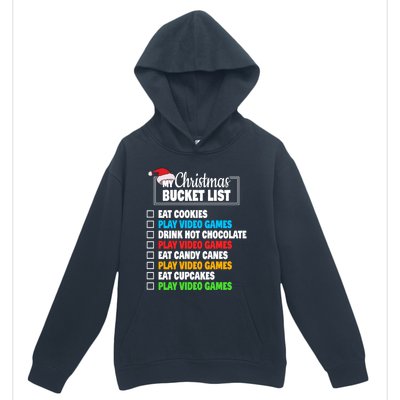 Xmas Bucket List Cool Gamer Video Games Christmas Gift Urban Pullover Hoodie