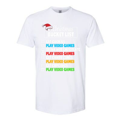 Xmas Bucket List Cool Gamer Video Games Christmas Gift Softstyle CVC T-Shirt