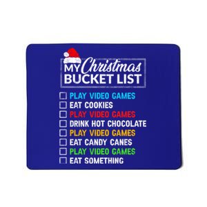 Xmas Bucket List Santa Hat Funny Video Gamer Christmas Funny Gift Mousepad