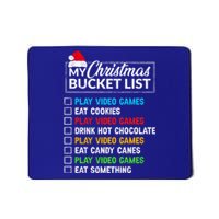 Xmas Bucket List Santa Hat Funny Video Gamer Christmas Funny Gift Mousepad