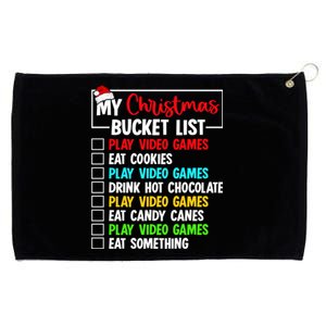 Xmas Bucket List Video Game Gamer Christmas Gift Grommeted Golf Towel