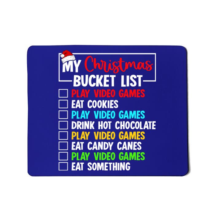 Xmas Bucket List Video Game Gamer Christmas Gift Mousepad