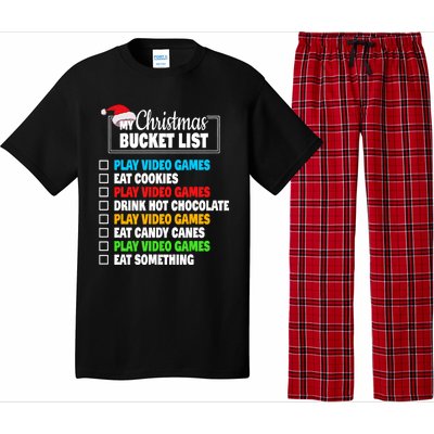 Xmas Bucket List Video Games Funny Gamer Boy Christmas Pajama Set