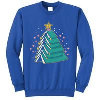 Xmas Book Nerd Library Lover Bookworm Book Christmas Tree Funny Gift Sweatshirt