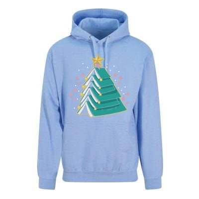 Xmas Book Nerd Library Lover Bookworm Book Christmas Tree Funny Gift Unisex Surf Hoodie