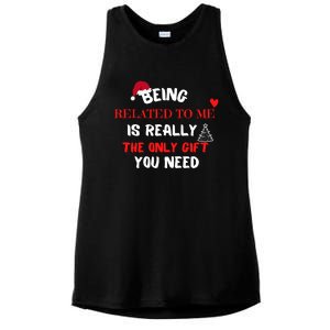 Xmas Being Related To Me Is Really The Only Gift You Need Gift Ladies PosiCharge Tri-Blend Wicking Tank