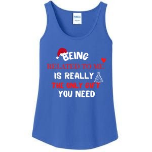 Xmas Being Related To Me Is Really The Only Gift You Need Gift Ladies Essential Tank