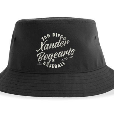 Xander Bogaerts San Diego Baseball Vintage Cursive Sustainable Bucket Hat