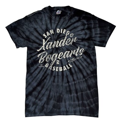 Xander Bogaerts San Diego Baseball Vintage Cursive Tie-Dye T-Shirt