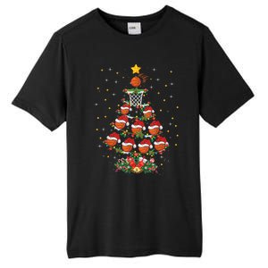 Xmas Basketball Sports Lover Basketball Christmas Tree Gift Tall Fusion ChromaSoft Performance T-Shirt