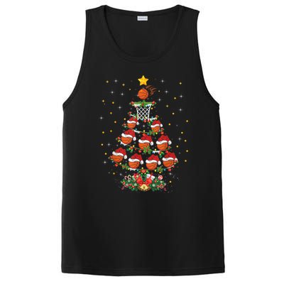 Xmas Basketball Sports Lover Basketball Christmas Tree Gift PosiCharge Competitor Tank