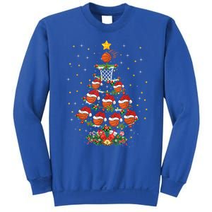 Xmas Basketball Sports Lover Basketball Christmas Tree Gift Sweatshirt