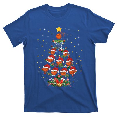 Xmas Basketball Sports Lover Basketball Christmas Tree Gift T-Shirt