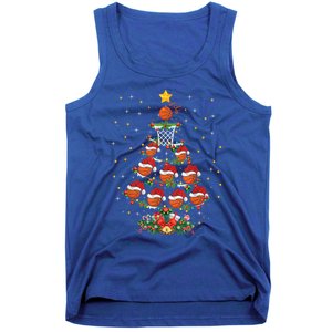 Xmas Basketball Sports Lover Basketball Christmas Tree Gift Tank Top